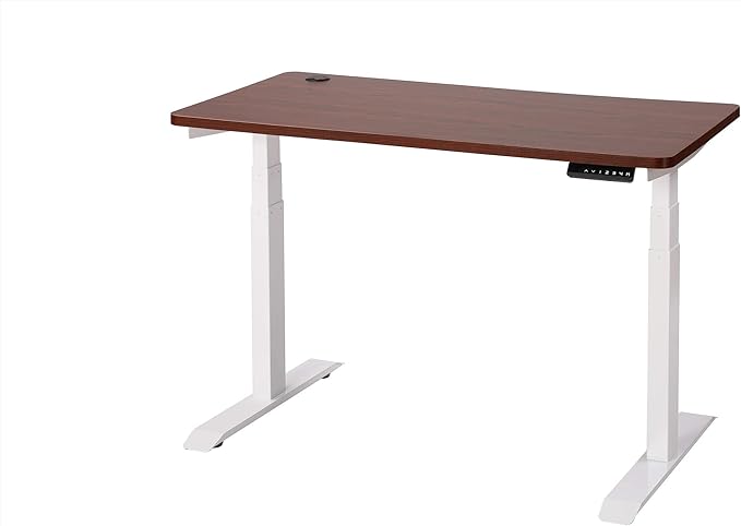 UNICOO Melamine 47.2 x 23.6 Inch Universal Table Top for Standard and Sit to Stand Height Adjustable Home and Office Desk Frames (Tabletop 47.2 - Walnut)