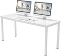 soges 63 inches Large Size Table Computer Desk Home Office Table Writing Desk Study Table Computer Workstations PC Desk Gaming Desk Modern Simple StyleWhite