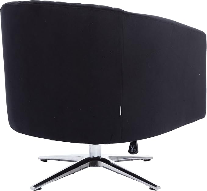 Swivel Barrel Chair Living Room Chair with Nailheads and Metal Base