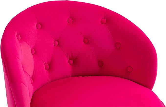 Swivel Barrel ChairVelvet Swivel Accent Chairs Modern Round Storage Small Chairs 360 Degree Upholstered Swivel Boucle Chair for Living Room Bedroom（Red）