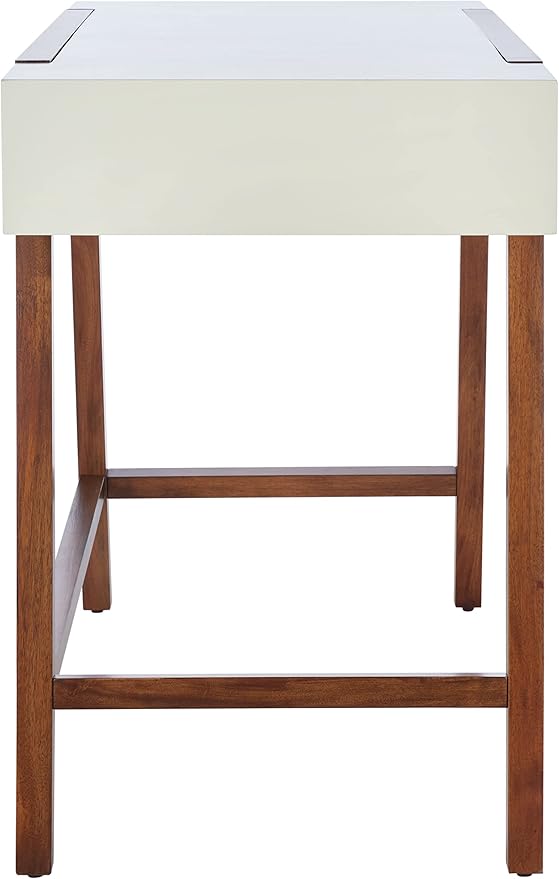 SAFAVIEH Home Collection Marwood Mid-Century Modern White/Brown Desk