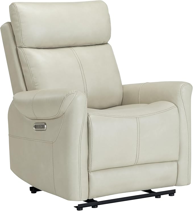 Wall Hugger Recliner Chair for Adults Faux Leather RV Recliner with USB Charging Ports Electric Power Reclining Sofa for Living Room Home Theater Seating Bedroom