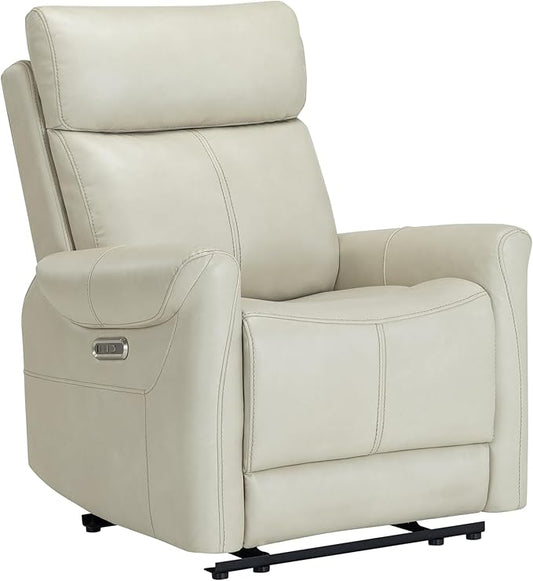 Wall Hugger Recliner Chair for Adults Faux Leather RV Recliner with USB Charging Ports Electric Power Reclining Sofa for Living Room Home Theater Seating Bedroom