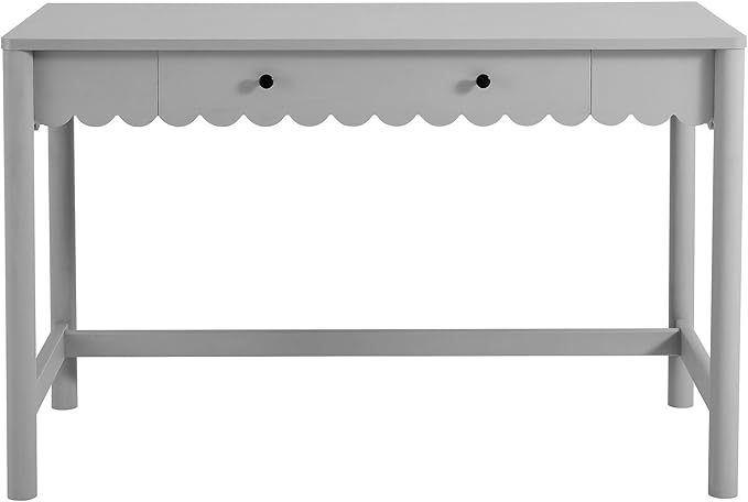 Modway Emmeline Scallop Desk in Light Gray
