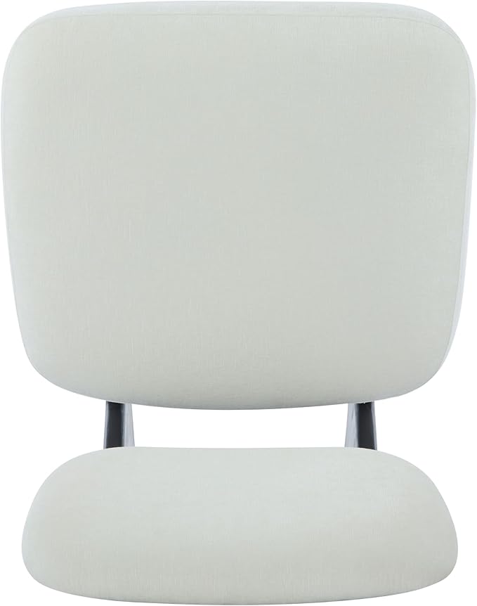 Set of Two Accent Chairs Chairs Living Room Set of 2 - Comfortable Accent Chair with Soft Upholstery Armless Chair with Wood Base for Small Spaces Living Room Bedroom (Black+White)