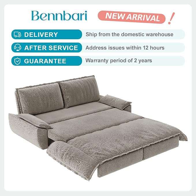 73.2 Queen Size Pull Out Sofa Bed 3-in-1 Velvet Convertible Sleeper Loveseat for Living Room Apartment Bedroom &amp Small Spaces (Grey)