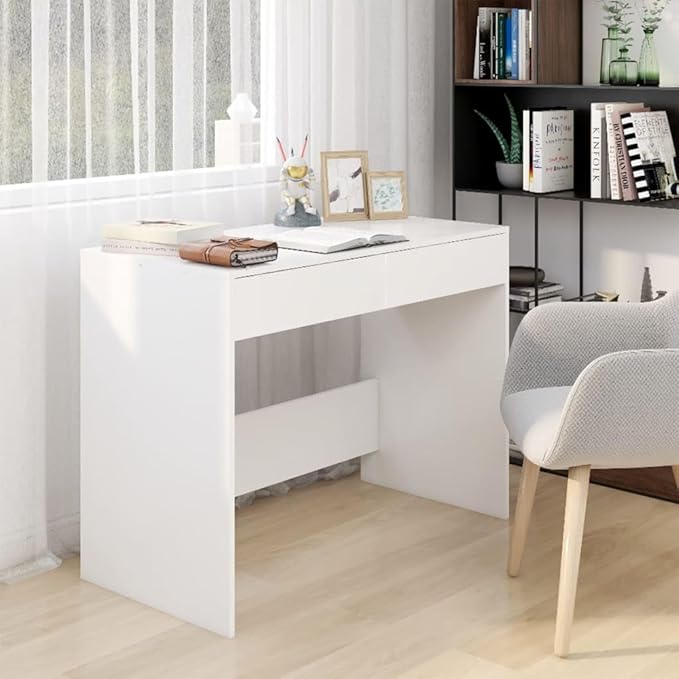 vidaXL Desk White 39.8x19.7x30.1 Chipboard