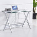Tempered Glass Computer Desk Modern Student Writing Study DeskSmall Computer DeskHome Office Desk