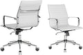 White Office Chair Ergonomic Swivel Desk Chair with Armrests Comfortable Heavy-Duty Chair for Office or Conference Table White 22.83in Seat（1pc）