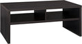 ClosetMaid 1664 Rectangular Coffee Table with Storage Shelves Black Walnut