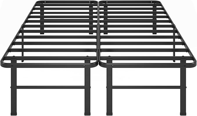Zinus Rumi 14in Full Metal Bed Frame Quick Assembly SmartBase® Mattress Foundation Heavy Duty Sturdy Steel with No Box Spring Needed Eco-Friendly Packaging Black