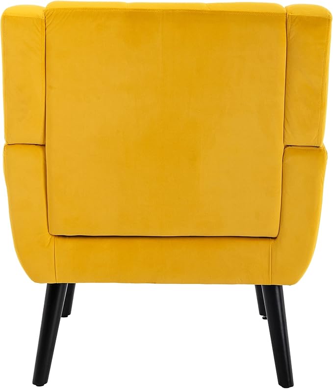 Modern Soft Velvet Material Ergonomics Accent Chair Living Room Chair Bedroom Chair Home Chair with Black Legs for Indoor Home