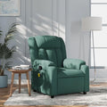 Floor Chair Arm Chair Living Room ChairsSleeper Sofa Massage Recliner Chair Dark Green Fabricfor Apartment Living and Home Office