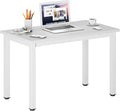 DlandHome Computer Desk 31.5 inch Modern Simple Desk Computer Table Study Writing Desk for Home Office White