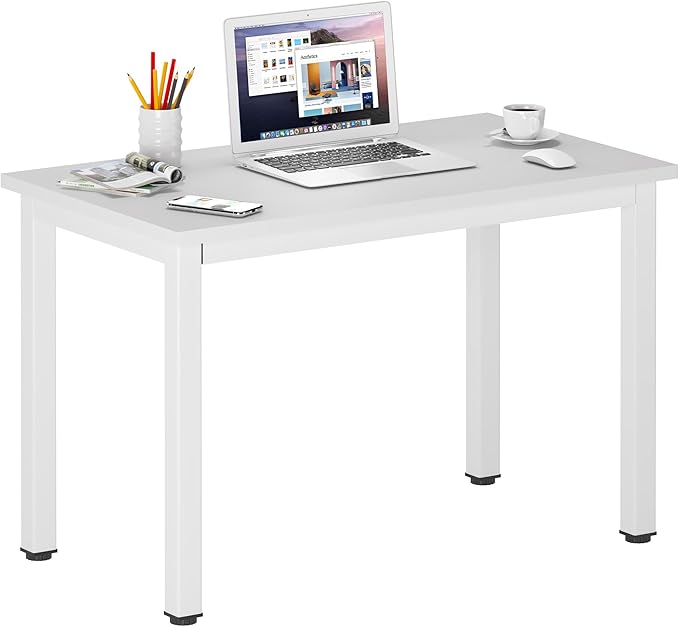 DlandHome Computer Desk 31.5 inch Modern Simple Desk Computer Table Study Writing Desk for Home Office White