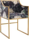 TOV Furniture Atara Floral Velvet Gold Chair