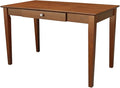 IC International Concepts Writing Desk With Drawer Solid Wood Real Parawood 48 W x 26 D x 30 H Easy Assembly Espresso