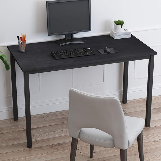 SogesPower 47 inches Computer Desk Study Table PC Laptop Office Desk Workstation for Home Office Black