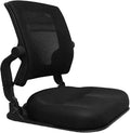 Patented Floor Chair with Back Support - Foldable Orthopedic Floor Chair for Adults/Children - Japanese Legless Seat for Meditation TV Pelvic Adjustment - Recliner with Back Support (Black)