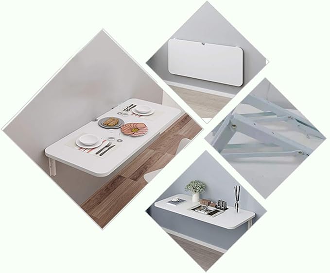 Wall-Mounted Foldable TableHome Office Computer DeskWriting DeskDeskSpace-SavingMulti-FunctionWhitefor ApartmentHome Office Desks 6030cm/2412in