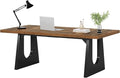 Tribesigns 70.86-Inch Executive Desk Large Computer Office Desk with Double Wood Pedestal Modern Simple Style Rectangle Writing Table for Home Office (Dark Brown)