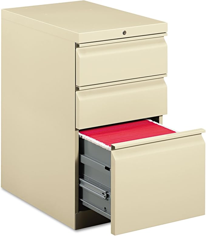 HON 33723RL Efficiencies Mobile Pedestal File with One File/Two Box Drawers 22-7/8d Putty