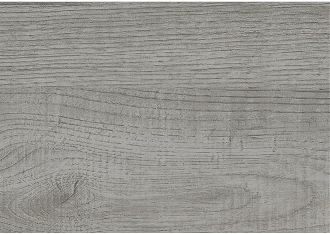 Pemberly Row Computer Desk 48 L Grey Wood-Look Laminate Metal Base with Hutch Storage Shelf Contemporary Design for Home Office or Bedroom