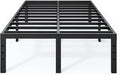 Full Size Bed Frame - 18 in Sturdy Platform Bed Frame Full Heavy Duty Metal Bed Frame No Box Spring Needed Quick &amp Easy Assembly No Noise Black