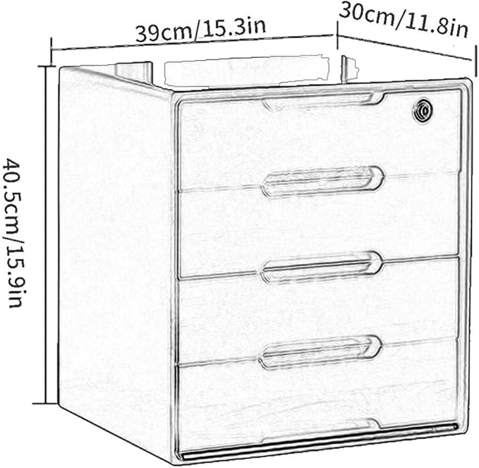 Desktop File Cabinet Solid Wood Filing Cabinet Desktop Organizer Storage Box 4 Floor Storage Box Shelf Small Office Desktop Storage Box Chest of Drawers Put A4 Paper