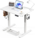 Kingant Standing Desk Height Adjustable Small Electric Stand Up Desks [32 x 24 Inch] - Ergonomic Sit Stand Desk Rising Desks for Home Office Computer Desk Stand Desk Workstation with Cable Management