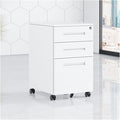 Office Storage File Cabinet Movable Cabinet Three Drawers Movable Sliding Storage Cabinet Low Cabinet with Lock (D)
