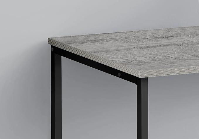 Computer Desk Home Office Laptop Left Right Set up Storage Drawers 40 l Work Grey Laminate Black Metal Contemporary Modern