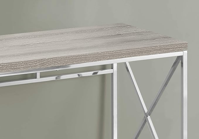 Computer Desk Home Office Laptop Work Brown Laminate Chrome Metal Contemporary Modern