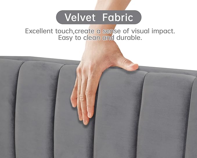 Morden Fort Velvet Loveseat Sofa 55 Modern Soft Loveseat Easy to Clean and Install Furniture Small Loveseat for Living Room Lounge Office to Read and Relax Grey