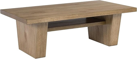 Signature Design by Ashley Kristiland Classic Cocktail Table with 1 Lower Shelf Light Brown