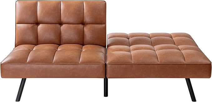Futon Sofa Bed Comfortable Futon Sofa Couch Memory Foam Convertible Loveseat Sofa Bed Split Back &amp Seat Brown