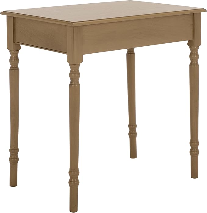SAFAVIEH Home Collection – Arina Desert Brown Writing Desk 1-Drawer Traditional Desk Classic Home Office Design (DSK5710H)