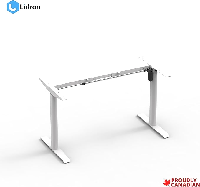 AKI Electric Desk Frame – Obsidian | Premium Motor Smart Controller | Robust Build for Home Office &amp Gaming Made in Canada (Black Frame Only)