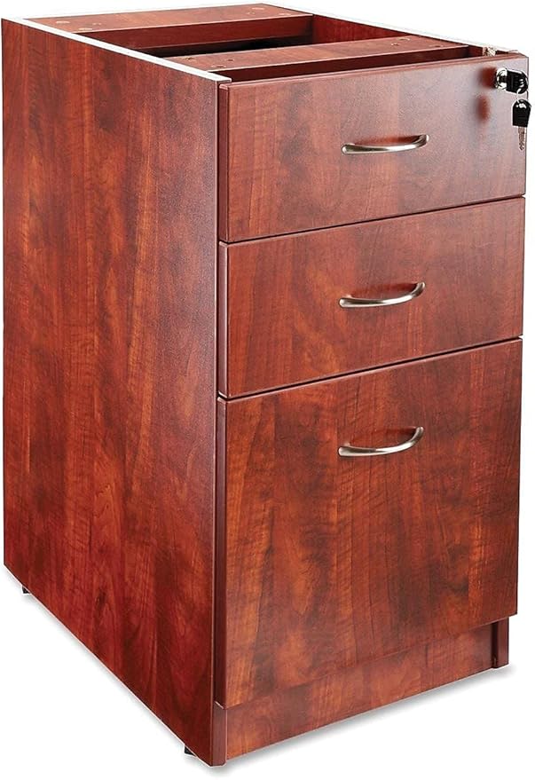 Lorell 69604 Fixed Pedestal B/B/F16-Inch x22-Inch x28-1/4-Inch Cherry