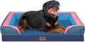 Comfort Expression Orthopedic Dog Bed for Extra Large Dogs 45x35 Inch Waterproof Egg Crate Foam XL Pet Bed with Removable Bolsters Dog Couch with Washable Cover &amp Non-Slip Bottom Enchanted Cove