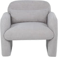 Stylish and Minimalist Teddy Fleece Single Sofa Chair with Arms and Pillow Armchair Accent Chair for Living Room Bedroom StudyGrey (Gray + Teddy)