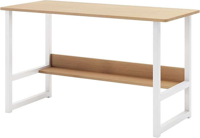 39.4 inch Computer Desk Desktop House Simple Desk Bedroom Desk Desk Student Home Study Desk Home Office Computer Desk with Bookshelf Wood Computer Desk with Storage Shelves Modern Laptop Table