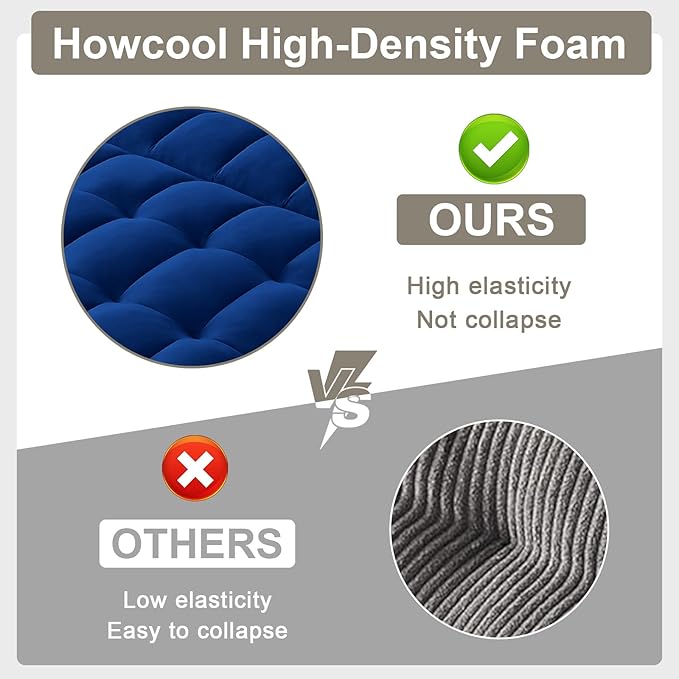 3 in 1 Folding Convertible Sofa Bed 55'' Pull Out Couch Bed with Side Pocket Velvet Fabric Loveseat Sleeper Sofa with Adjustable Backrest Easy AssemblyPerfect for Living Room Blue