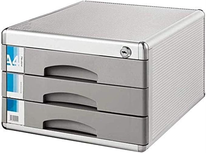Metal 3 Tier Office Filing Cabinet Metal Locking Office Filing Drawer Cabinet Multi Storage Cabinets
