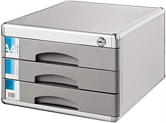 Metal 3 Tier Office Filing Cabinet Metal Locking Office Filing Drawer Cabinet Multi Storage Cabinets