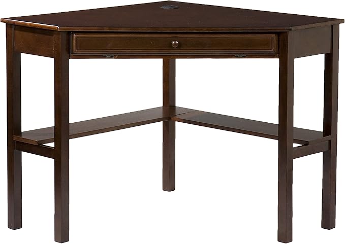 SEI Furniture Wardboro Corner Computer Desk Espresso