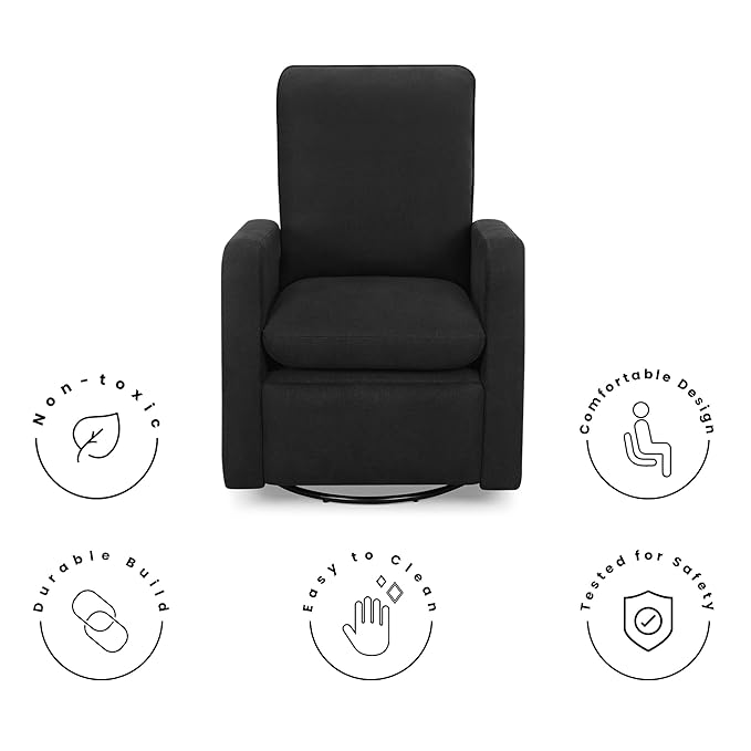 GAP babyGap Cloud Recliner with LiveSmart Evolve - Sustainable Performance Fabric Jet Black