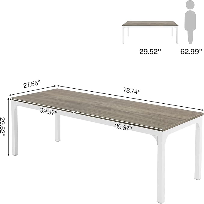 78 Two Person Computer Desk with Drawers Long Double Home Office Desk with with Storage Shelves Large Gaming Study Writing Table Workstation for Office (White+Oak)