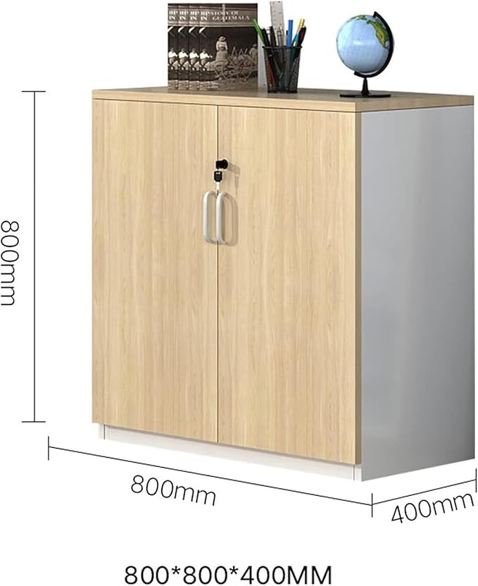 File Cabinet Wooden File Cabinet Two Door Storage Cabinet with Lock Office Cabinet for Home Office
