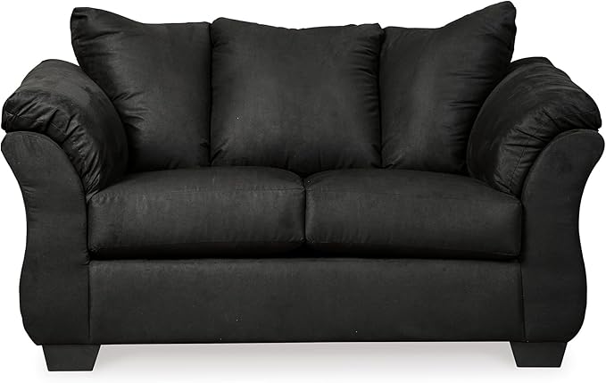 Signature Design by Ashley Darcy Casual Plush Loveseat Black